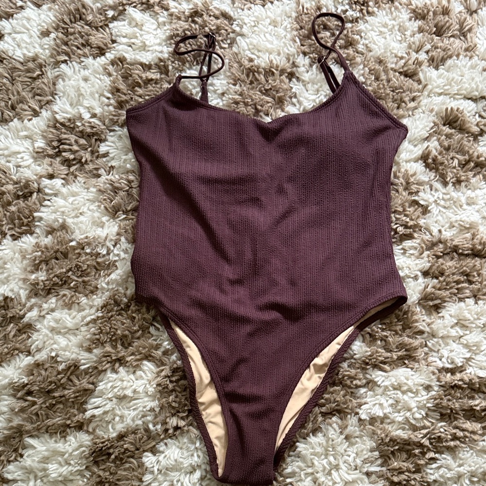 Womens One Piece Swimsuit in Brown